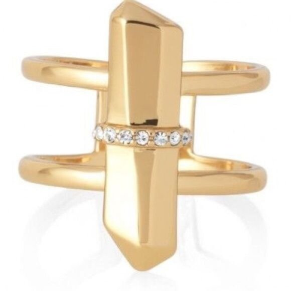 Stella & Dot Rebel Ring - Gold - Size M/L (7-8) - Picture 1 of 6